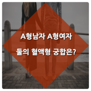 A형남자 A형여자 둘의 혈액형 궁합은?