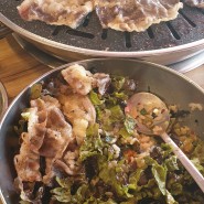 신암동 축협네거리 한마리통큰정육식당에서 점심특선을 차돌정식