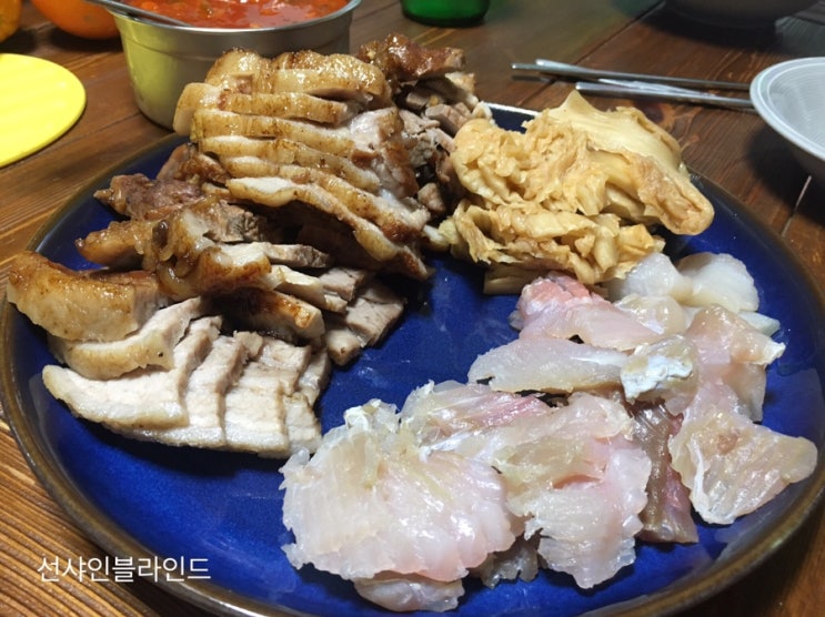 홍어삼합 집에서 직접 만들었어요:) : 네이버 블로그