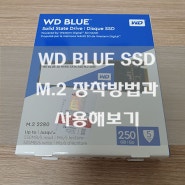 SSD M.2 슬롯 장착방법과 WD BLUE SSD 사용해보기 !