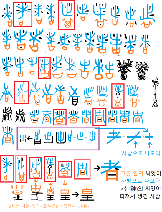 者믿거나 말거나 내맘대로 한자 ( 놈 자 者(그릇의 씨앗이 사방으로 나오다) ) : 네이버 블로그