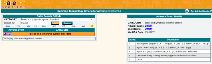 NCI-CTCAE v5.0/NCI-CTC dictionary : 네이버 블로그