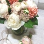 wedding bouquet: 피치톤.라운드
