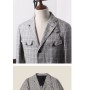 MACKINTOSH PHILOSOPHY cotton&linen blend glencheck pattern hunting jacket