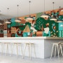 카페 벽 그림 커피 농장 일러스트 디자인이 참 예쁘네요!! (저는) 카페 인테리어 디자인을 보고 들거 갑니다. ^^
