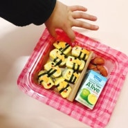 [구미아동요리/구미쿠킹클래스] 키즈쿠킹 1월 2주차 - 미술요리"꿀벌주먹밥"