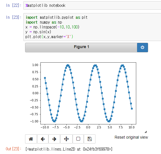 [Python] matplotlib inline notebook 차이 : 네이버 블로그