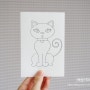귀여운 캐릭터 그림 그리기 : 고양이 여왕 그리기 1 : 안경 닦기 속 고양이 일러스트 스케치하기 : 귀여운 고양이 그림 그리기 : 고양이 캐릭터 그리기