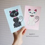 고양이 왕 그림과 고양이 여왕 그림을 함께 보기 : 귀여운 고양이 그림 그리기 : 고양이 일러스트, 고양이 캐릭터 그리기 , 쉬운 그림 그리기