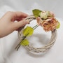 Dry flower wreath: 리스에 핀 장미