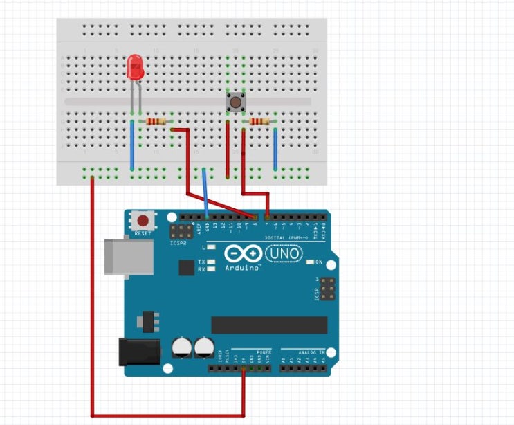 Arduino_LED ON & BLINK by PUSH BUTTON : 네이버 블로그