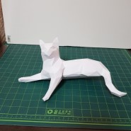 로우폴리 - 창가의 고양이 [종이모형][papercraft][sinsis]