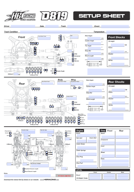 HB D819 Editable Setup Sheet (Blank) Rev.2 : 네이버 블로그