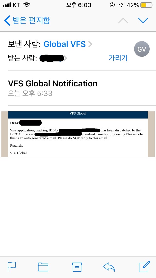 VFS Global 센터 후기 - outside work permit 타임라인 : 네이버 블로그