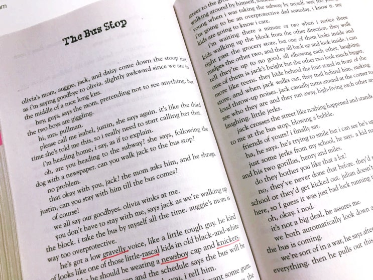 [영어원서단어장] 원더 Wonder, Part 5 - Justin p.193 ~199 : 네이버 블로그