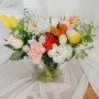 결혼기념일 꽃 선물 유리화병센터피스