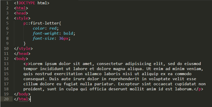 [HTML/CSS] ::first-letter & ::first-line 속성 : 네이버 블로그