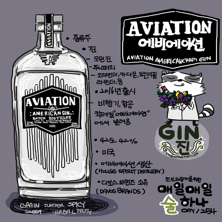 초보드링커를 위한 매일매일 술 하나 DAY254 에비에이션 진 : 네이버 블로그