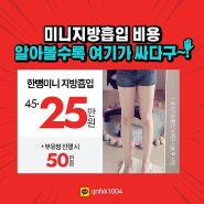 미니지방흡입잘하는곳 가격까지 좋다쿠나!!