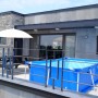 태양을 피하는방법 - 2층 테라스수영장 차광막설치