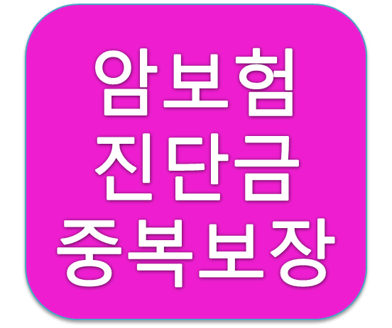 50대암보험 진단금 중복보장 되나요