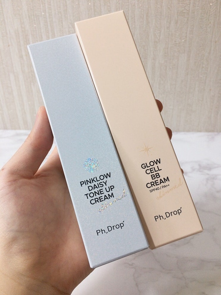 Ph.Drop(피에이치드롭) 핑클로우 데이지 톤업크림 X 글로우 셀 비비크림 솔직 사용 후기 : 네이버 블로그