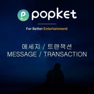 팝켓코인(POPKET), MESSAGE / TRANSACTION