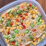 [레시피] 자연식물식 도시락- 콩 옥수수 쿠스쿠스 샐러드10분이면 완성되는 노쿡 레시피!