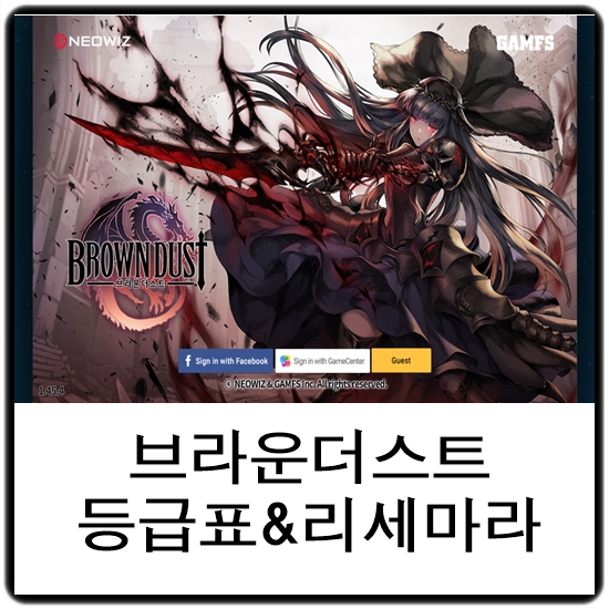 브라운더스트 등급표 리세마라 : 네이버 블로그