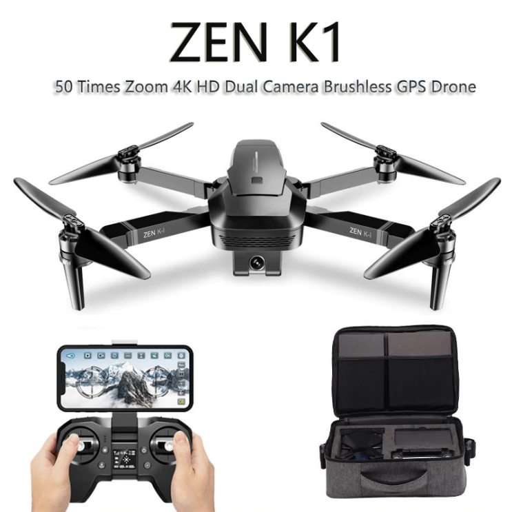 VISUO ZEN K1 GPS RC Drone with 4K Wide-Angle HD Dual Camera (비수오)ZEN K1 ...
