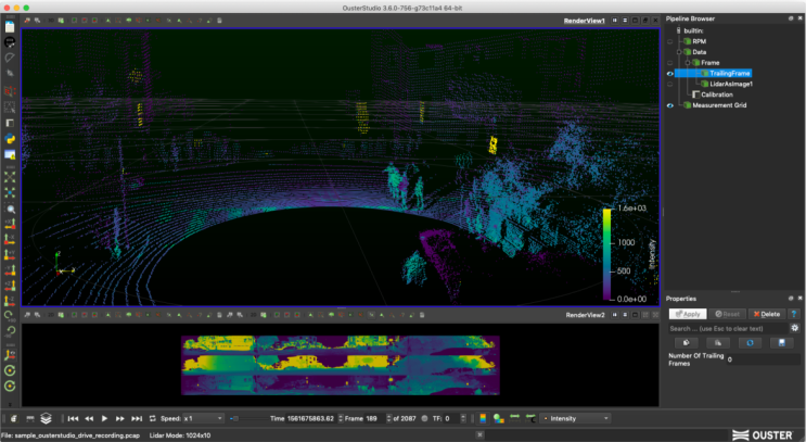 [3D LiDAR센서] 3D LiDAR 데이터를 시각화하는 소프트웨어, Ouster Studio : 네이버 블로그