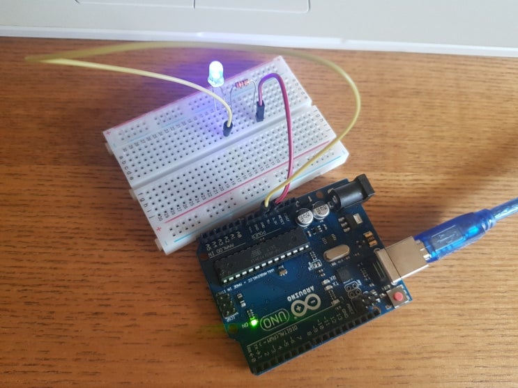 나의 첫 아두이노 -  LED켜기 매우쉬워서 초등생도 따라할 수 있어요 : 네이버 블로그