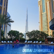 두바이 여행 시작, 부내나는 샹그릴라 호텔 입성기+부르즈칼리파 수영장 뷰!