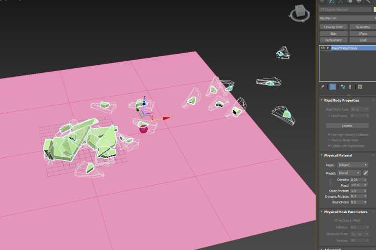 Breaking objects with massFX : 네이버 블로그