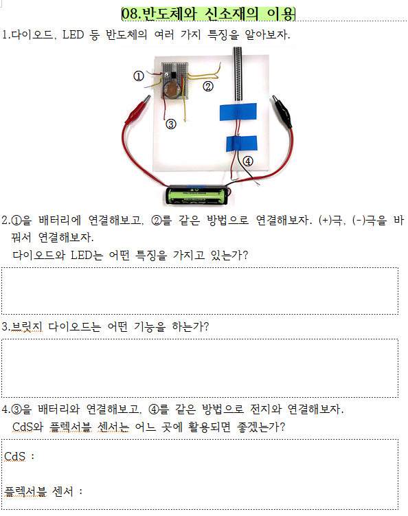 통합과학, 물리학1 반도체와 신소재 실험 수업 : 네이버 블로그