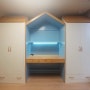 평택 비전 지웰테라스 3F 침실 2 - 지붕형 옷장, 지붕형 책상, 철제 난간, 선반형 침대 헤드