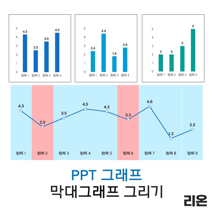 리온 PPT 템플릿 강의 - 나만의 그래프 만들기 (막대그래프편) : 네이버 블로그