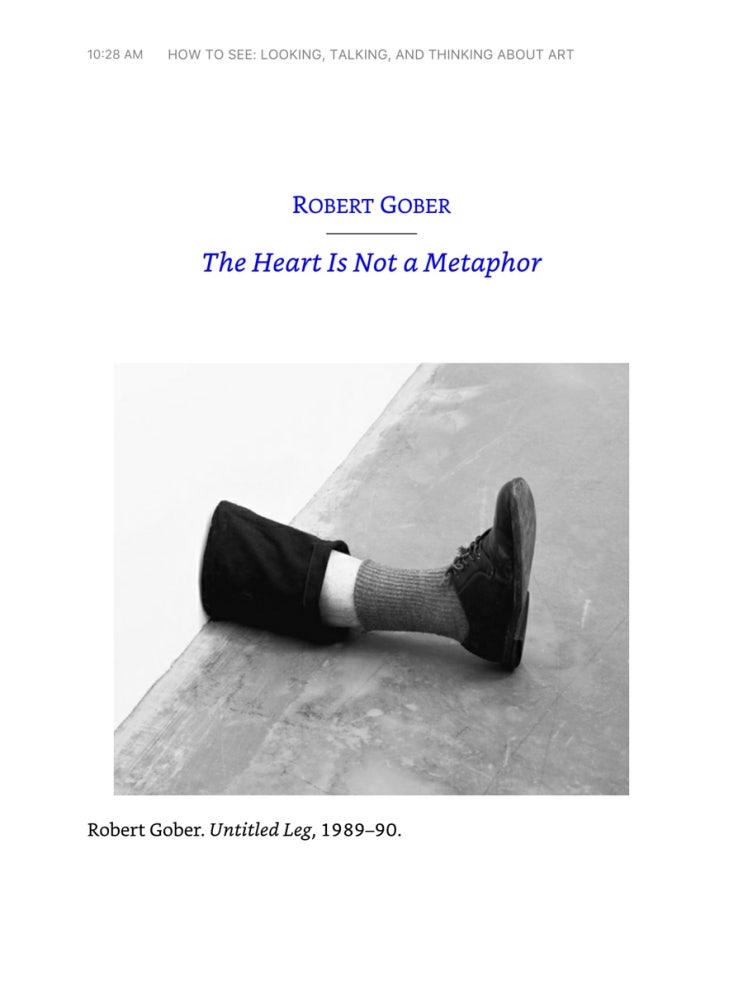 로버트 고버 Robert Gober 마음은 은유가 아니다 The Heart Is Not a Metaphor : 네이버 블로그