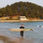 [내남자의 서핑이야기] 부산 송정 서핑 젊은이들 MT, 귀에 피날듯ㅋ (20190316) 입수 27회차