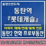 동탄역의 수혜를 누릴 수 있는 C11 롯데캐슬 아파트, 오피스텔