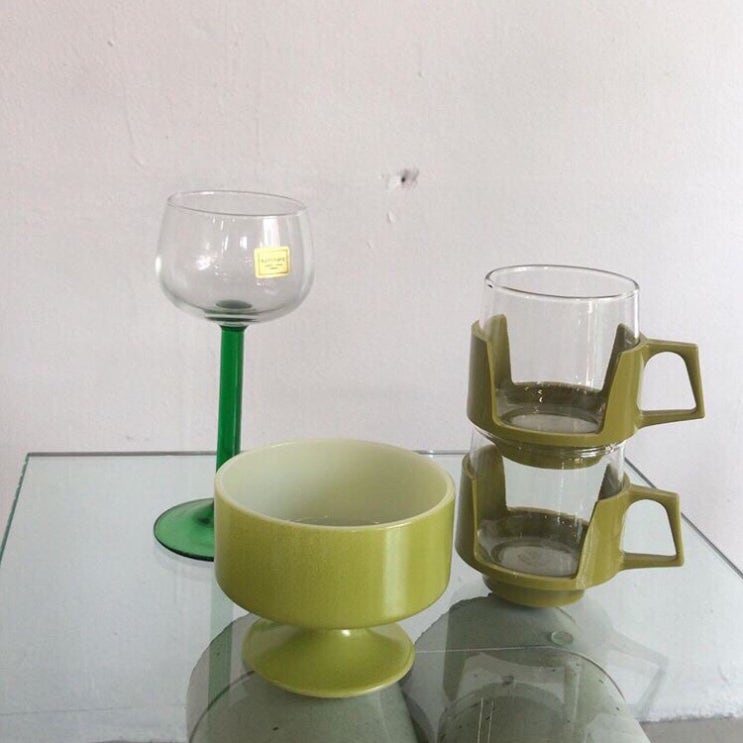 (sold out) 003. Pyrex glass / 1960's Retro JAJ Pyrex drink cups : 네이버 블로그