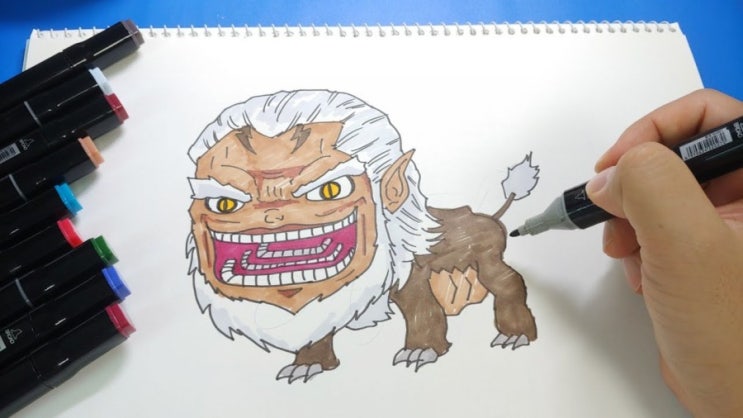 고스트헌터 업데이트! 만티코어X 마커로 색칠하기! 신비아파트 | Coloring New Manticore with Marker ...
