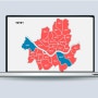 서울시 지도 MAP - PPT 템플릿 ( 구별로 나누어진 지도 탬플릿 )
