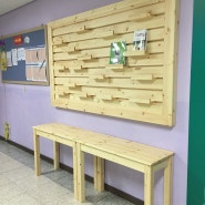 벽부형 전면서가 설치(잠실 송전초등학교) - 나무늘보의 건강한 가구만들기