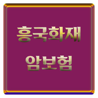 흥국화재 행복을다주는가족사랑통합보험 암보장체크