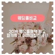 2019 웨딩홀혜택 비교 파격특가 어메이징하네 !!