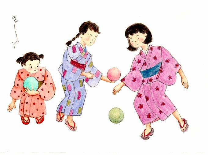 일본 문화 전통놀이 역사 お正月 오쇼가츠 정월 설날 신정 여자 아이들의 전통놀이 2 まりつき 마리츠키 羽根突き はねつき 하네츠키 네이버 블로그