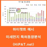 [하이팻트] HiPAT 사이트 예시(미세먼지 특허동향분석)