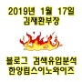2019년 1월 17일 김재환부장의 한양립스이노와이즈 블로그검색 유입분석