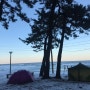 【 No. 118 Camping 】 눈이 소복이 쌓인 하얀 모래사장 - 등명해변 캠핑